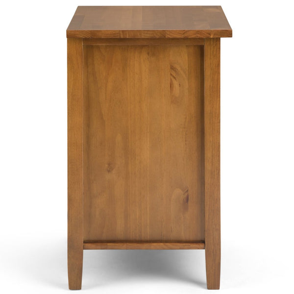 English Elm Warm Shaker 24-Inch Solid Wood Nightstand - Handcrafted Elegance With Storage & Transitional Style B136P159576-GIGA