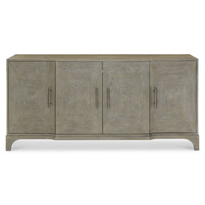 Bernhardt Bernhardt Albion Buffet Pewter Finish — Breakfront White Oak Storage Console With Soft-Close Doors 311132