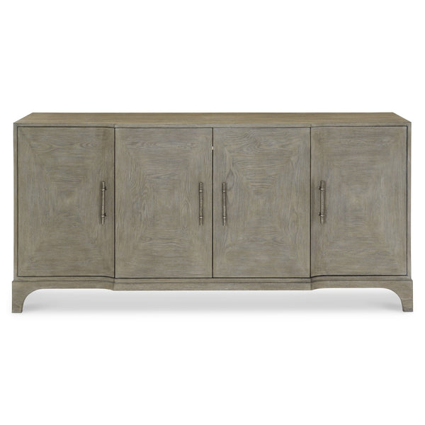 Bernhardt Bernhardt Albion Buffet Pewter Finish — Breakfront White Oak Storage Console With Soft-Close Doors 311132