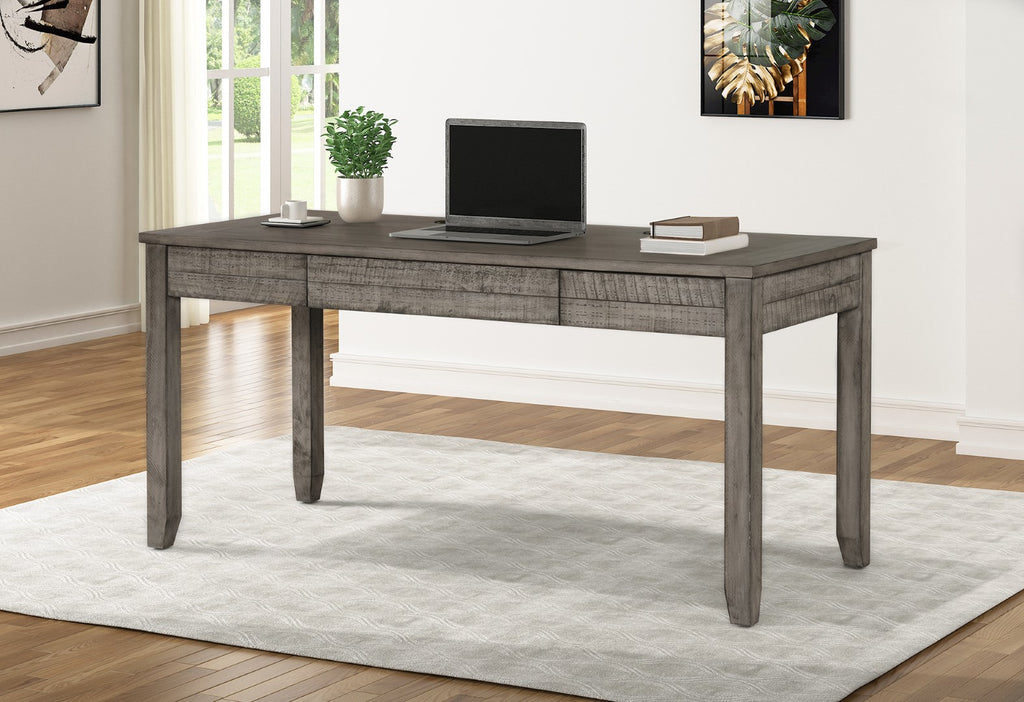 Parker House Tempe - Grey Stone 65 In. Writing Desk Grey Stone Solid Pine Plank / Pine Solids / Birch Veneers TEM#363D-GST