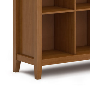 English Elm Artisan 12 Cube Storage Unit - Handcrafted Honey Brown Wood Shelving For Versatile Home Organization B136P158416
