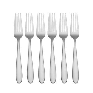 Lenox Oneida Vale Everyday Flatware Dinner Forks, Set of 6 Metallic, STAINLESS METAL H282006A