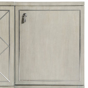 Bernhardt Bernhardt Cornelia Buffet With Nebbia Ash, Brushed & Glazed Stainless Diamond Inlay, Soft-Close Doors 331131