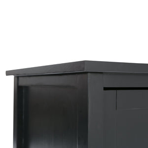 English Elm Warm Shaker Tv Media Stand - Handcrafted Solid Wood In Rich Black With Storage & Cord Management B136P159718-GIGA