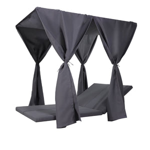 English Elm Kenzie Daybed Cushion and Curtain Set for Bedroom Nook Sunroom Lounge Retreat Dark Grey 71046.00CUSH-DGRY