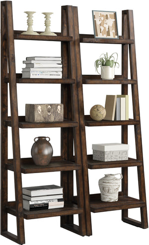 Parker House Tempe - Tobacco Pair Of Etagere Bookcases Tobacco Solid Pine Plank / Pine Solids / Birch Veneers TEM#250P-TOB