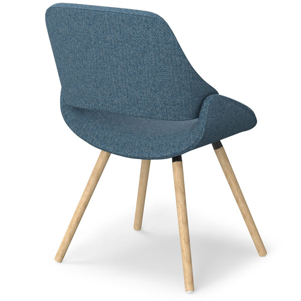 English Elm Malden Bentwood Dining Chair - Denim Blue Comfort With Light Brown Legs For Modern Spaces B136P158895