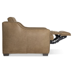 Bernhardt Bernhardt Flynn Leather Power Recliner Chair With Pop-Up Headrest, Lift Footrest & Tailored Welt 752RLO