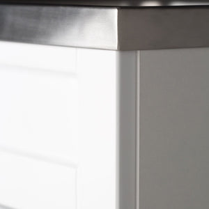 English Elm Hennessy Deluxe 24" Laundry Cabinet With Stainless Steel Sink, Chrome Faucet & Shaker Storage Design B136P158798