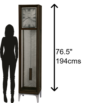 Hekman Furniture 611304 Reid Grandfather Clock - 94th Anniversary Edition With Stunning Chimes & Aged Charcoal Finish Dark Coffee Oak Reid Grandfather Clock 611304