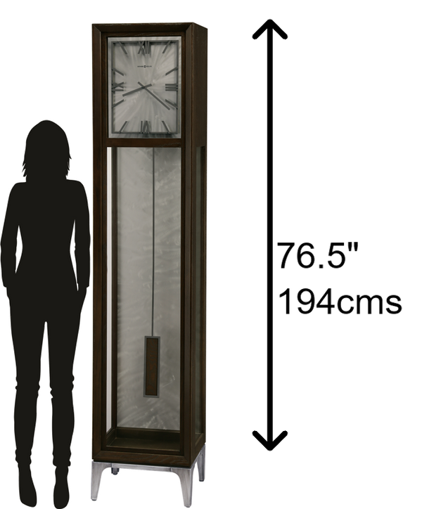 Hekman Furniture 611304 Reid Grandfather Clock - 94th Anniversary Edition With Stunning Chimes & Aged Charcoal Finish Dark Coffee Oak Reid Grandfather Clock 611304