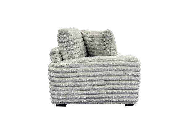 Porter Designs Porter Big Chill Microfiber Sofa - Ultra-soft Gray Comfort, Deep Seats For Relaxed Lounging Bliss Gray Fabric 01-207-01-5438
