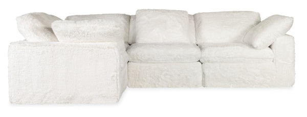 Hooker Furniture Barefoot Oversized 4-Seat L-Shaped Sectional In Plush Yakety Yak Fabric — Cozy, Modular, Family-Ready (98) 90.00 L x 125.00W x 24.75H SS410-4PC-410