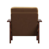 Homelegance By Top-Line Parcell Mission-Style Oak Finish Wood Accent Chair Brown Wood