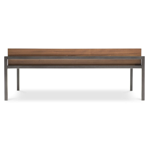 Bernhardt Bernhardt Collins Walnut Top Cocktail Table with Black Oxide Metal Base for Living Rooms 573013