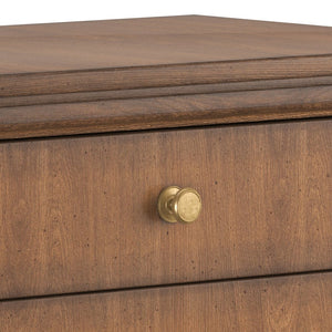 A.R.T. Furniture Harbor 3 Drawer Nightstand - Rustic Elegance with Aged Wood Finish & Ample Storage for Your Bedroom 338140-2731