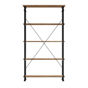 Homelegance By Top-Line Rafferty Vintage Industrial Rustic 40-inch Bookcase Oak Poplar