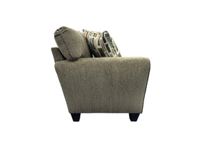 Porter Designs Reese Modern Upholstered Sofa - Elegant Comfort With Abstract Pillows For Your Home Brown Fabric 01-207-01-2962