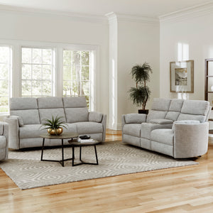 Parker House Radius - Mineral Power Reclining Sofa And Loveseat Light Grey 100% Polyester (W) Mrad-32p-min