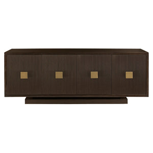 Bernhardt Bernhardt Boulevard Buffet With Walnut Veneer, Mid-Century Lines, Brass Pulls & Ample Storage 340132