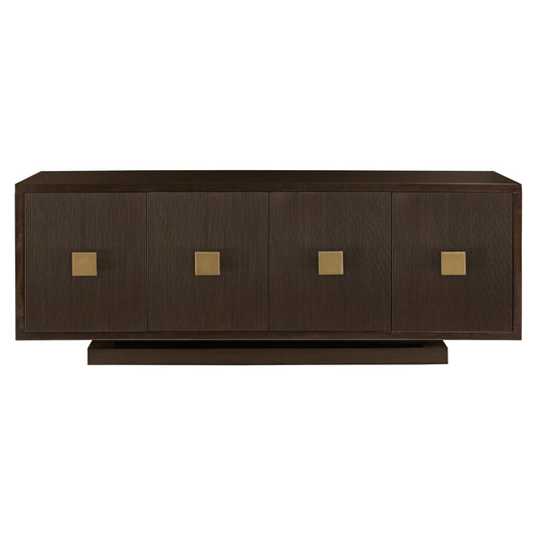 Bernhardt Bernhardt Boulevard Buffet With Walnut Veneer, Mid-Century Lines, Brass Pulls & Ample Storage 340132
