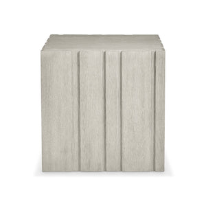 Bernhardt Bernhardt Tempo Side Table In Wirebrushed Larza Oak — Rustic Modern Vertical Panel Accent Table 346122