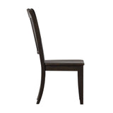 Homelegance By Top-Line Juliette Slat Back Wood Dining Chairs (Set of 2) Black Rubberwood