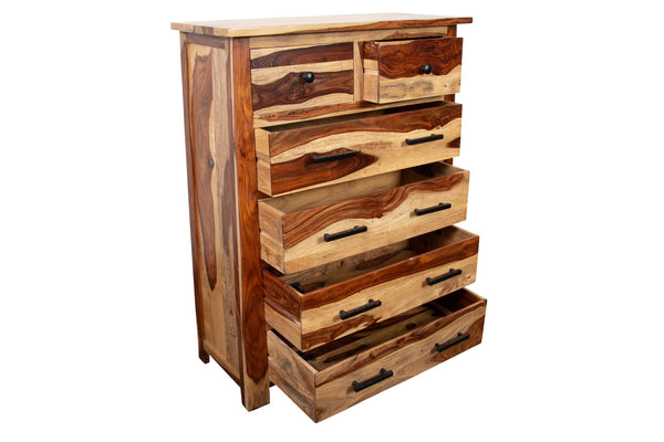 Porter Designs Kalispell Solid Sheesham Wood Chest - Handcrafted Arts & Crafts Inspired Elegance Natural Wood 04-196-03-2419