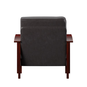 Homelegance By Top-Line Parcell Mission-Style Oak Finish Wood Accent Chair Brown Wood