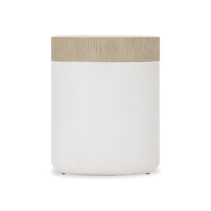 Bernhardt Bernhardt Solaria Side Table With Dune Finish, Faux-Stone Base, Flyover Overhang For Sofa Access 310122