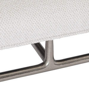 Bernhardt Bernhardt Solaria Bench With Shiny Nickel Steel Frame And Upholstered Floating Slip Seat, 52" Wide 310508