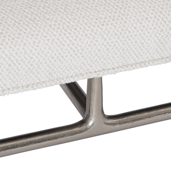 Bernhardt Bernhardt Solaria Bench With Shiny Nickel Steel Frame And Upholstered Floating Slip Seat, 52" Wide 310508