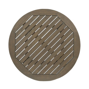 English Elm Stamford Round Solid Acacia Outdoor Bistro Table Weather Resistant Patio Dining 62919.00GRY