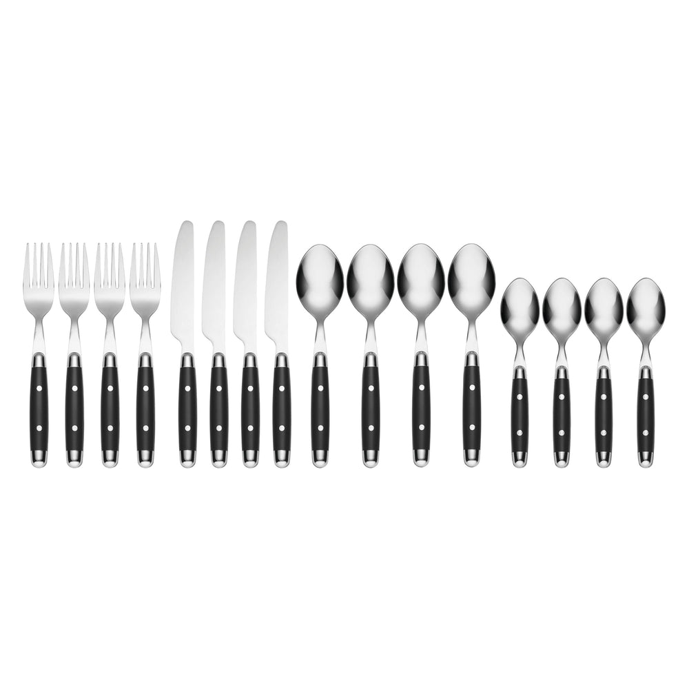 Lenox Cambridge Jubilee Black 16-Piece Flatware Set NO COLOR METAL 07916CBWD32R