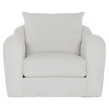 Bernhardt Asher Fabric Swivel Chair White,Cream Fabric P1052SA