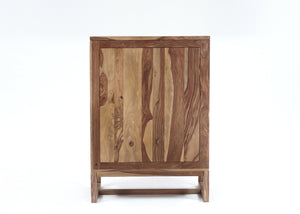 Porter Designs Porter Urban Solid Sheesham Wood Bar Cabinet – Elegant Natural Finish For Stylish Home Storage! Natural Wood 07-117-30-1126