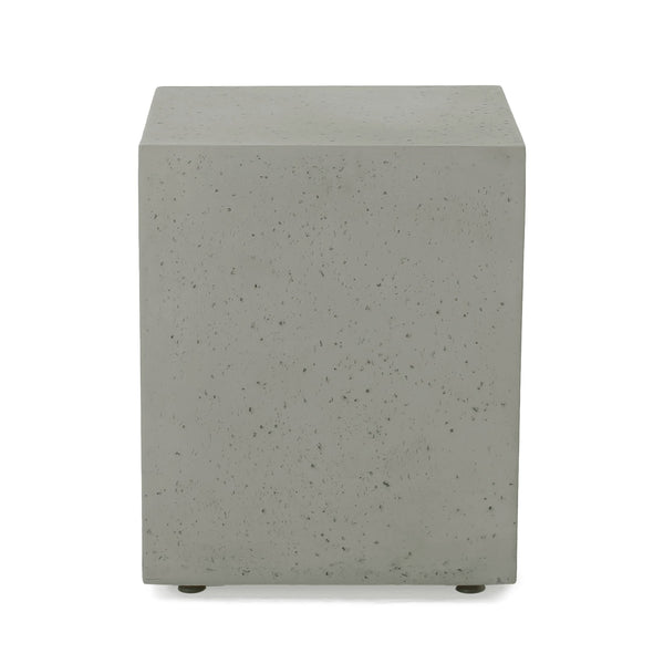 English Elm Mgo Concrete Propane Tank Cover Side Table for Modern and Industrial Interiors 59243.00WHI