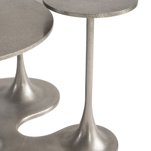Bernhardt Bernhardt Cerchi Outdoor Cocktail Table — Sculptural Graphite Aluminum, Multi-Tiered Drinks & Decor Surface X04007