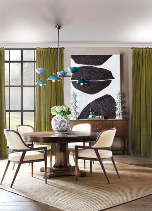 Hooker Furniture Archives Upholstered Arm Chair With Figured Walnut Finish, Curate Wheat Performance Fabric, Tailored Elegance 25.75 L x 23.75W x 35.00H 6123-75500-89