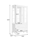 Zoey Two Drawer China Cabinet Base Silver P344300 Pulaski Furniture