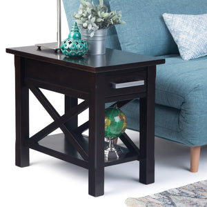 English Elm Kitchener Narrow Side Table In Rich Hickory Brown – Versatile Storage For Small Spaces & Style B136P159550