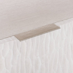 Bernhardt Bernhardt Weathered Bone Alesio File Credenza With Chiseled Drawer Fronts, Nickel Accents, 48"W X 30"H D15914