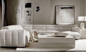 Bernhardt Bernhardt Ellison Square Side Table — Adobe Faux Stone Top, Sandblasted White Base, Modern Accent 553124