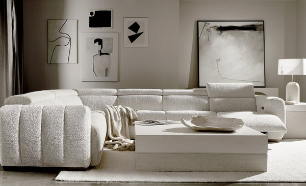 Bernhardt Bernhardt Ellison 54" Square Cocktail Table — Adobe Faux Stone Top, Sandblasted Ash Base, Casters 553011