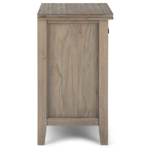 English Elm Artisan Distressed Grey Bedside Table - Handcrafted Elegance With Ample Storage For Any Room B136P158107