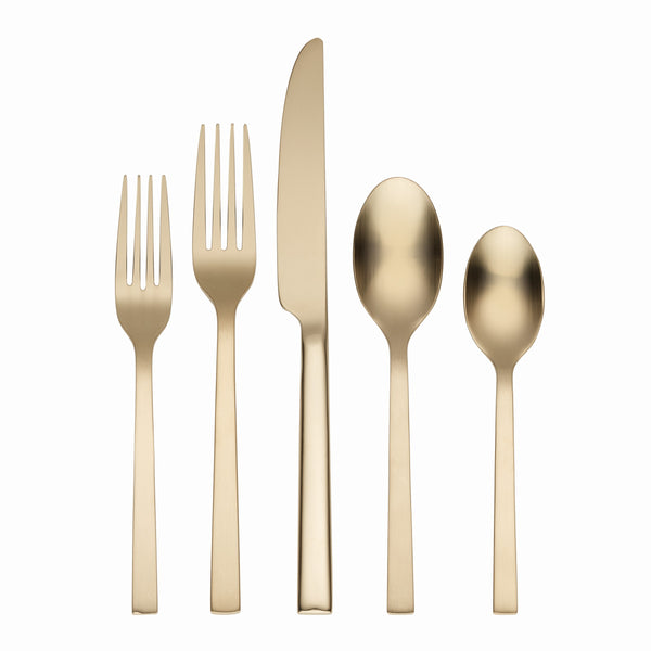 Lenox Oneida Chef's Table Champagne 20 Piece Everyday Flatware Set, Service for 4 Metallic, STAINLESS METAL B1039020AL20