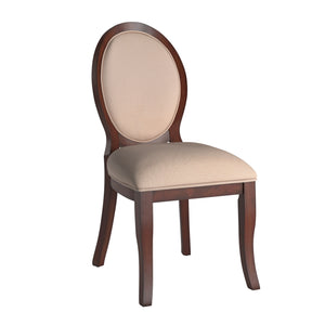 Homelegance By Top-Line Fremont Rich Brown Cherry Finish Oval Dining Chairs (Set of 2) Brown Wood