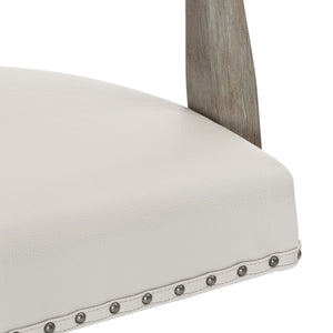 Bernhardt Bernhardt Albion Office Chair — Midcentury Modern Farmhouse Upholstered Swivel With Nailhead Trim, Adjustable D11007