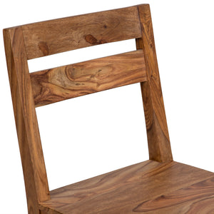 Porter Designs Porter Urban Solid Sheesham Wood Counter Height Dining Chairs, Set Of 2 – Eco-friendly Design! Natural Wood 07-117-11-1404
