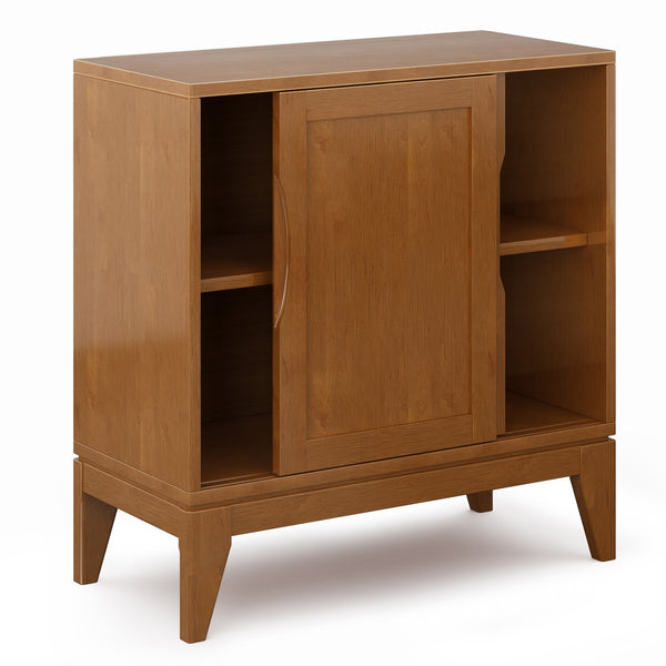 English Elm Harper Mid-Century 30" Solid Hardwood Low Storage Cabinet with Sliding Doors, Eco-Friendly Finish Light Brown B136P158722